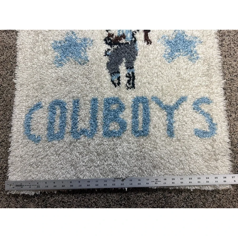 Vintage DALLAS COWBOYS‎ Rug - 1970s NFL - Door Mat - 27